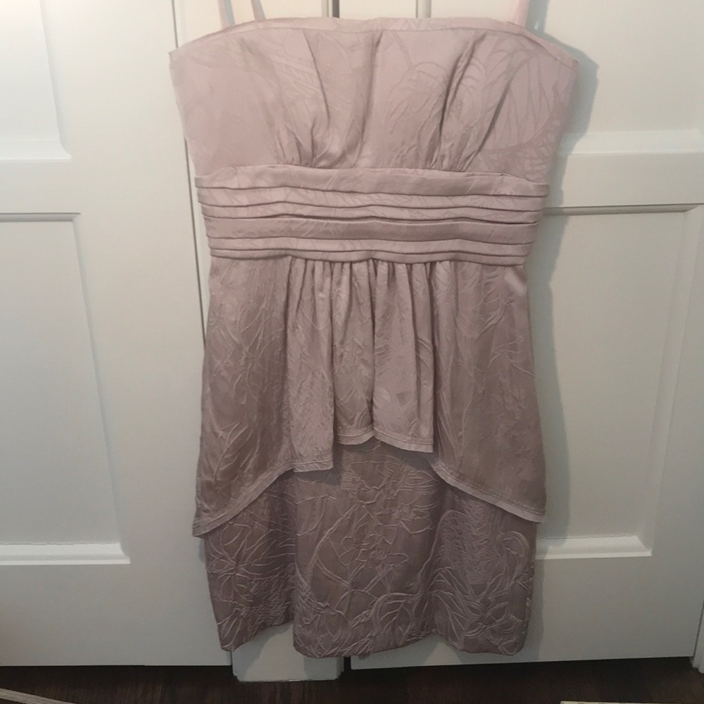 BCBG champagne peplum dress (New with tags) size 0